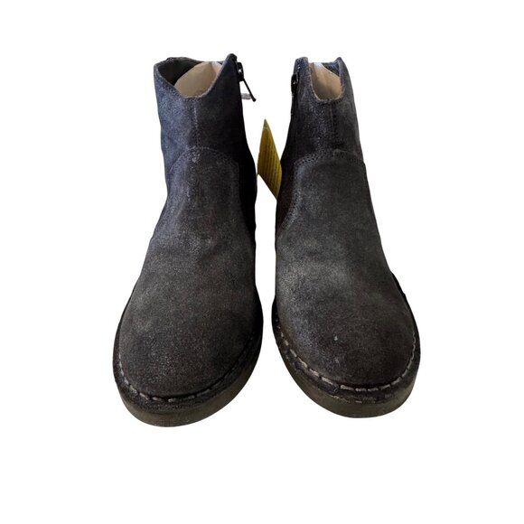 Fly London Dari Size 38 US 7.5 Anthracite Black Suede NWB Leather Ankle Bootie - Picture 13 of 14